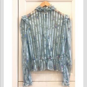 Vintage Romantic Blouse with Ruffles